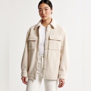 Abercrombie & Fitch Cream Teddy Jacket